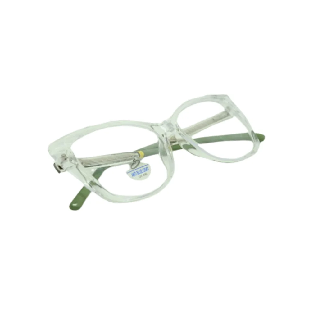 Hover Image for Blue Cut Green and White Rectangular Glasses