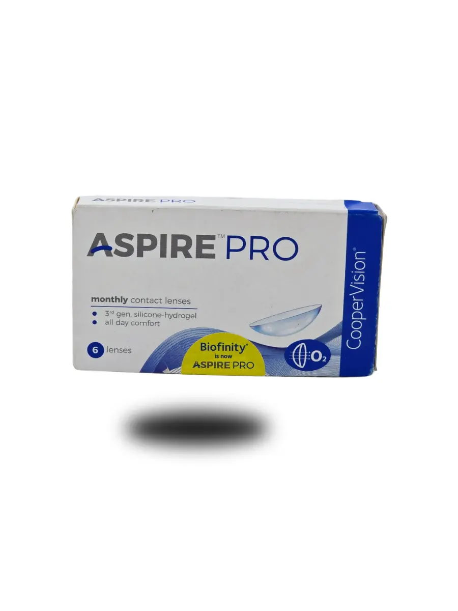 Aspire Pro Monthly Contact Lenses 3 Lens Pack – 3rd Generation | Silicone Hydrogel | CooperVision